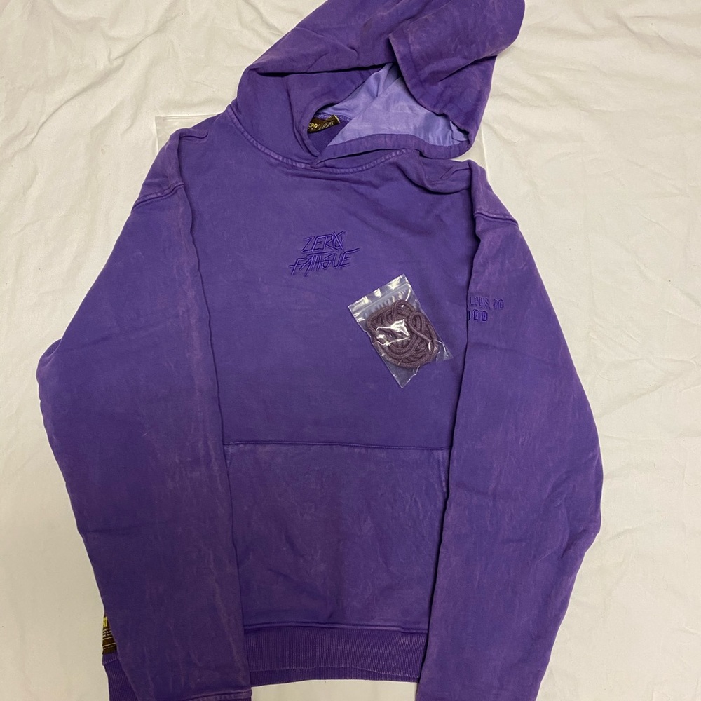 New! Zero fatigue amethyst wash hoodie.